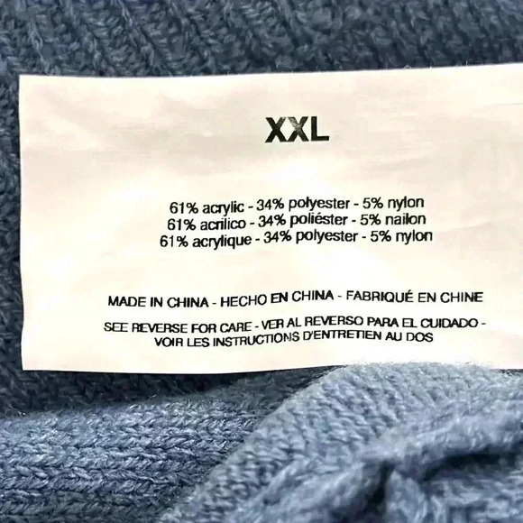 Christian Siriano New York size XXL long sleeve blue pointelle sweater, … - Picture 5 of 10